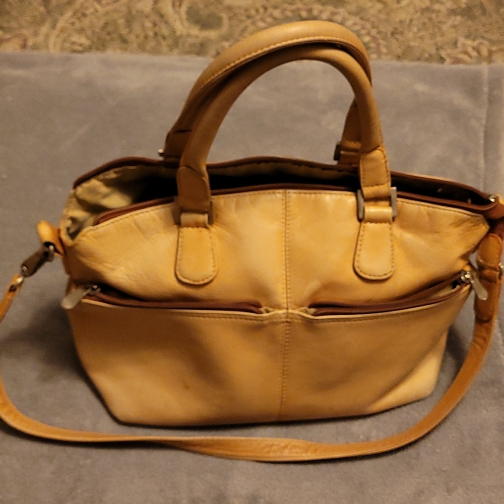 Le Donne camel leather satchel